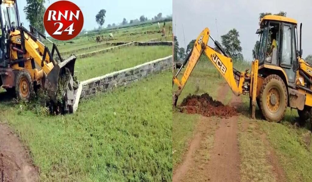 अवैध प्लाटिंग पर बड़ी कार्रवाई