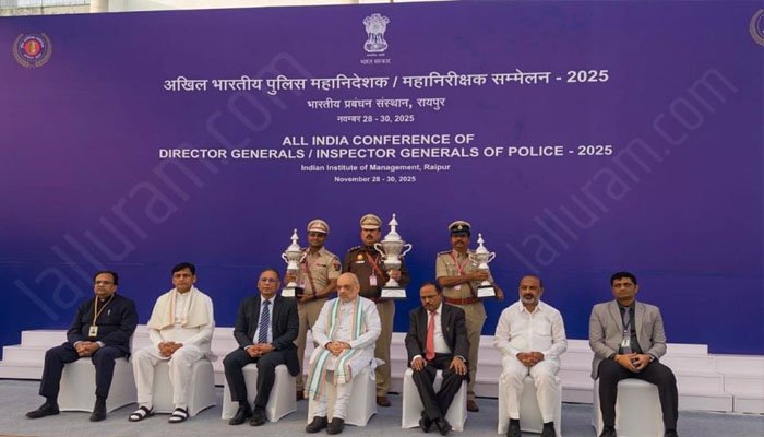 नवा रायपुर में डीजीपी–आईजी कॉन्फ्रेंस शुरू, देश के सर्वश्रेष्ठ तीन थानों को मिला सम्मान
