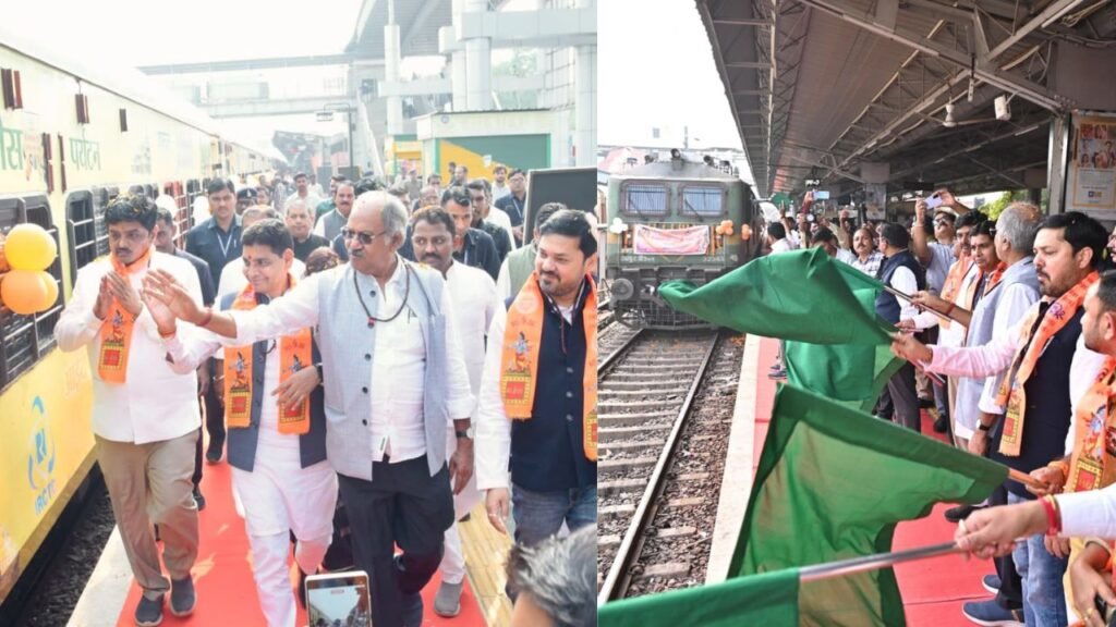 सांसद बृजमोहन अग्रवाल ने हरी झंडी दिखाकर रवाना किया ‘श्री राम लला दर्शन योजना’ का 17वाँ दल, बोले – “प्रभु राम के भव्य मंदिर में धर्मध्वज के बाद पहली यात्रा सांसद बृजमोहन अग्रवाल ने हरी झंडी दिखाकर रवाना किया ‘श्री राम लला दर्शन योजना’ का 17वाँ दल, बोले – “प्रभु राम के भव्य मंदिर में धर्मध्वज के बाद पहली यात्रा