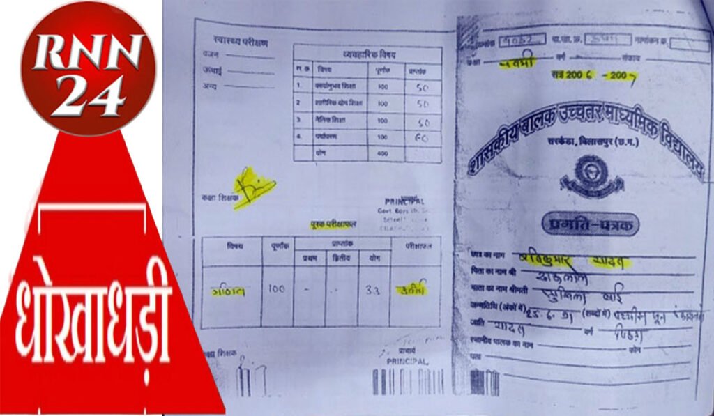 मार्कशीट में व्हाइटनर का खेल