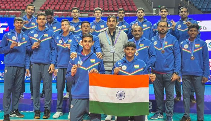 अंडर-15 वर्ल्ड स्कूल वॉलीबॉल चैंपियनशिप में अब्दुल्लाह ने भारत के लिए कांस्य पदक जीता अंडर-15 वर्ल्ड स्कूल वॉलीबॉल चैंपियनशिप