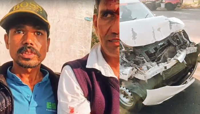 आरंग में स्कूल वाहन और ट्रक की टक्कर से हड़कंप: नशे में चालक और घायल बच्चों की अनदेखी, परिजनों में आक्रोश