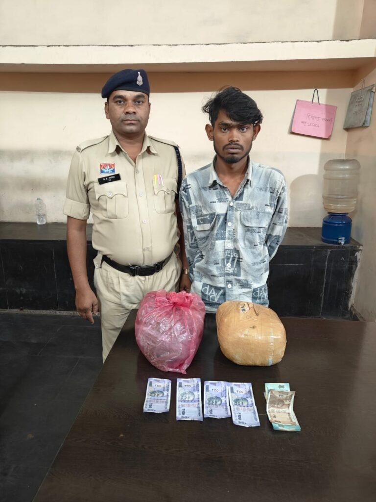 रायपुर में 8 किलो से ज्यादा गांजा जब्त, अंतर्राज्यीय तस्कर समेत दो आरोपी गिरफ्तार
