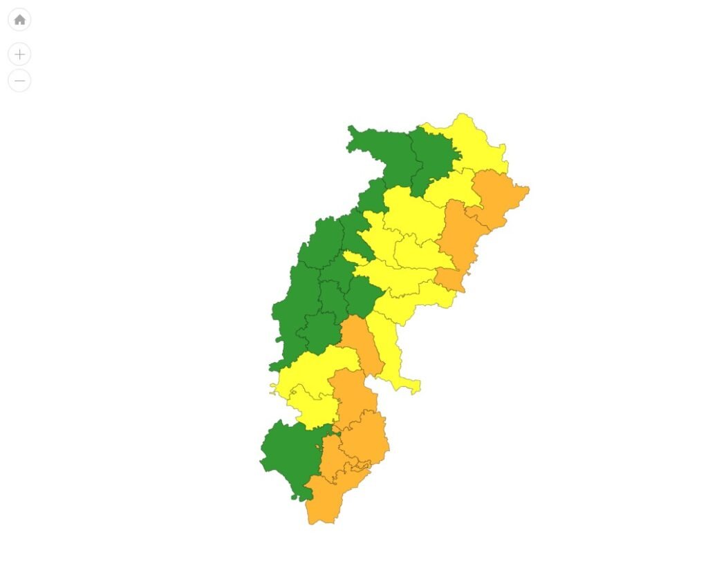 CG Rain Alert: Orange Alert Issued for 7 Districts of Chhattisgarh! Meteorological Department Issues Major Warning Regarding Strong Winds and Rain.