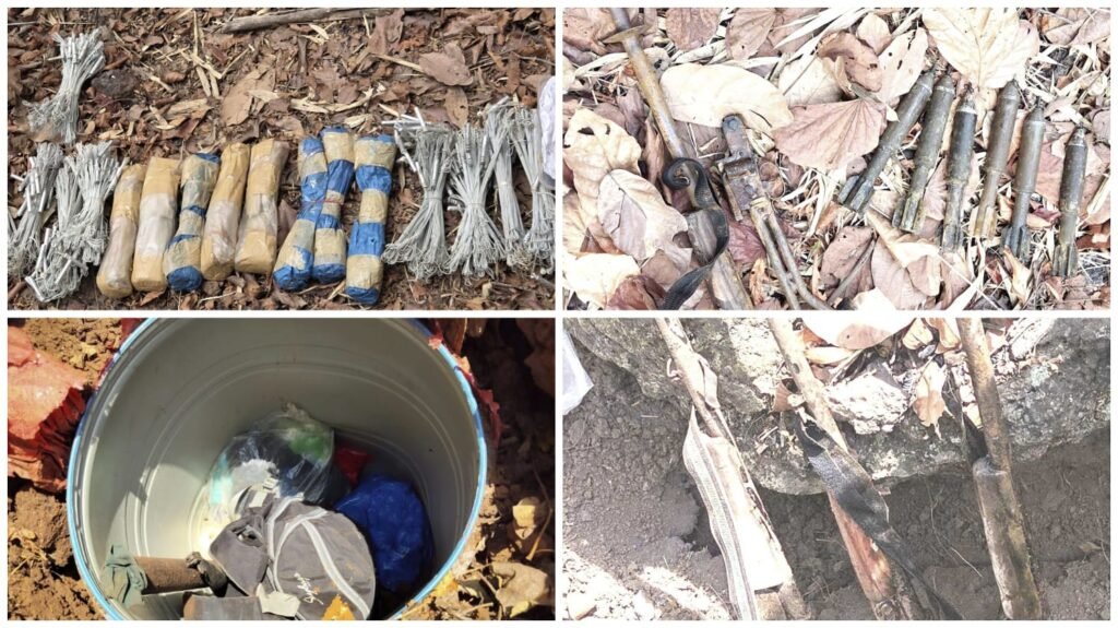 Naxal Operation : कांकेर-नारायणपुर बॉर्डर पर सुरक्षाबलों का बड़ा एक्शन…! जंगल से मिला नक्सलियों का खतरनाक जखीरा Naxal Operation: Major Action by Security Forces on Kanker-Narayanpur Border! Dangerous Naxal Cache Recovered from the Jungle