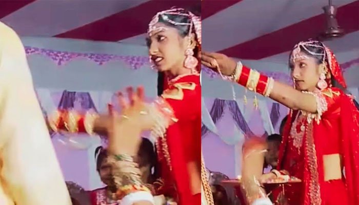 मिठाई खिलाने की रस्म में दूल्हे ने किए नखरे, दुल्हन ने स्टेज पर जड़ दिया थप्पड़ दुल्हन ने स्टेज पर जड़ दिया थप्पड़