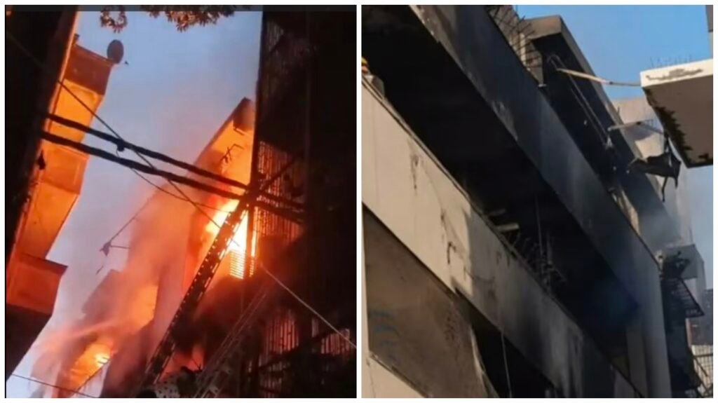 AC Blast : AC ब्लास्ट से बिल्डिंग में लगी आग…! जलने और दम घुटने से 9 लोगों की दर्दनाक मौत…यहां देखें VIDEO AC Blast: Fire Engulfs Building Following AC Explosion...! 9 People Tragically Die from Burns and Suffocation... Watch VIDEO Here.