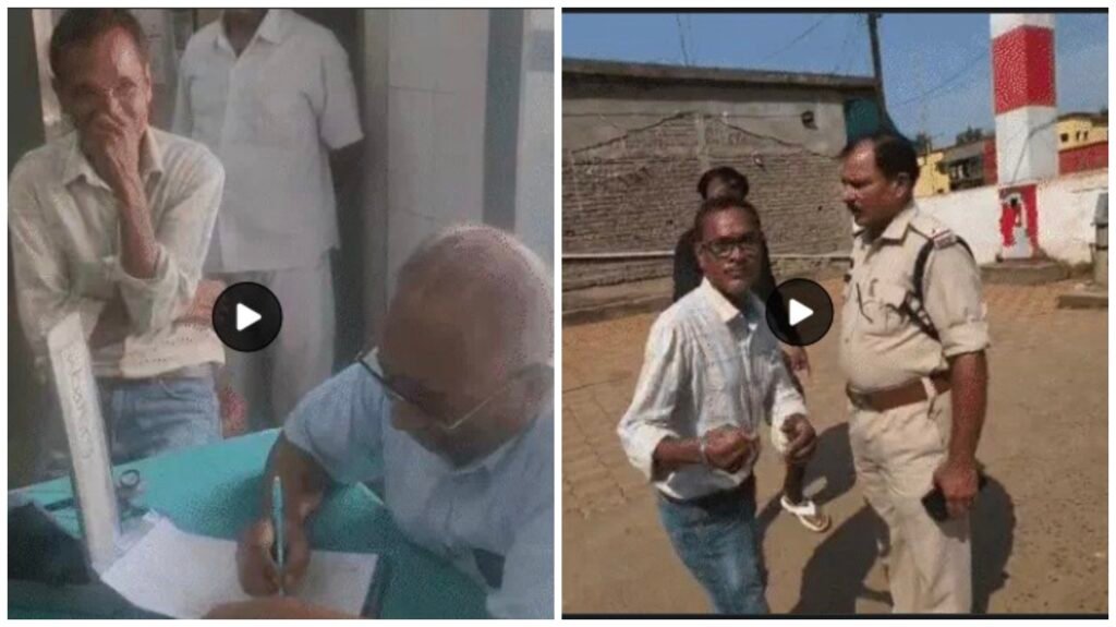 Drunk Doctor Viral Video : कोंडागांव में शराब के नशे में ड्यूटी करता मिला डॉक्टर…! मरीज के अटेंडरों और मीडिया से बदसलूकी…पुलिस से भी उलझा…VIDEO वायरल Drunk Doctor Viral Video: Doctor found on duty under the influence of alcohol in Kondagaon...! Misbehaves with patients' attendants and the media... even gets into an altercation with the police... VIDEO goes viral.