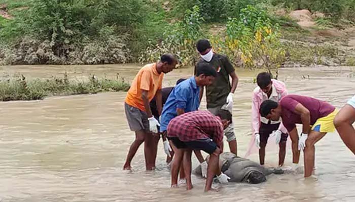 मछली पकड़ने गया ग्रामीण उफनते नाले में बहा, 48 घंटे बाद मिला शव मछली पकड़ने गया ग्रामीण उफनते नाले में बहा