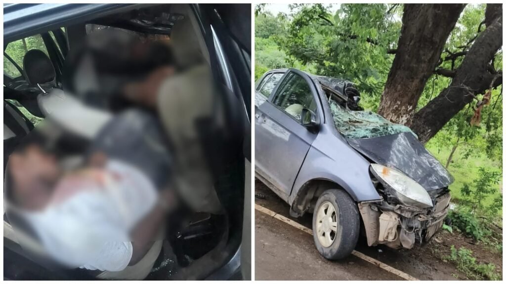 Accident on Central Avenue : भिलाई में रफ्तार बनी काल…! सेक्टर-6 के दो युवकों की सड़क हादसे में मौत…कार से शराब की बोतलें बरामद Accident on Central Avenue: Speed proves fatal in Bhilai... Two youths from Sector-6 die in a road accident... Liquor bottles recovered from the car.
