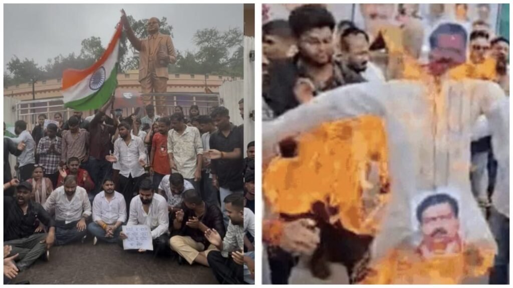 Police Action: Major move following the uproar in Raipur... FIR registered against 9 Youth Congress and NSUI leaders over the burning of Dharmendra Pradhan's effigy.