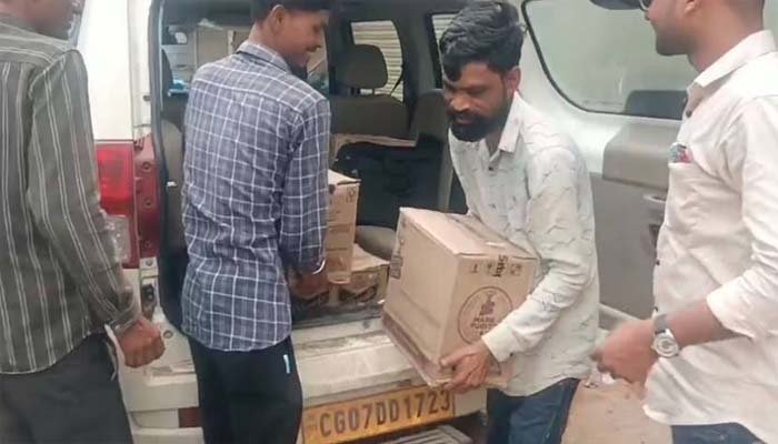 मध्यप्रदेश निर्मित अंग्रेजी शराब की बड़ी खेप जब्त, एक आरोपी गिरफ्तार, मुख्य आरोपी फरार मध्यप्रदेश निर्मित अंग्रेजी शराब की बड़ी खेप जब्त