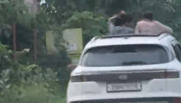 चलती कार में सनरूफ स्टंट पर हाईकोर्ट सख्त, SSP से मांगा व्यक्तिगत शपथपत्र चलती कार में सनरूफ स्टंट पर हाईकोर्ट सख्त