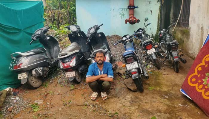 शातिर वाहन चोर गिरफ्तार, 6 चोरी की बाइक-स्कूटी बरामद वाहन चोर गिरफ्तार