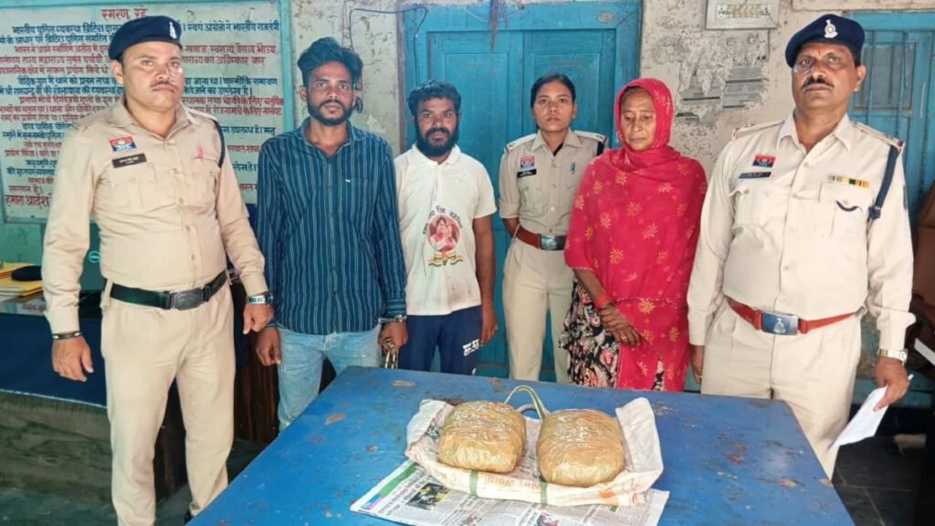 आरंग में ऑपरेशन निश्चय का बड़ा एक्शन, महिला समेत 3 गांजा तस्कर गिरफ्तार; 2 किलो माल जब्त