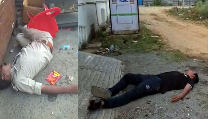 नशे में धुत मिले ASI और आरक्षक, बस स्टैंड के पास लावारिस पड़ी मिली INSAS राइफल प्रतीक्षा बस स्टैंड के पास नशे में चित पड़े मिले एएसआई और आरक्षक