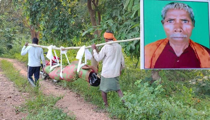 पोस्टमार्टम के बाद नहीं मिला शव वाहन, बांस की बल्ली से शव घर ले जाने को मजबूर परिजन शव का पोस्टमार्टम के बाद नही मिला एम्बुलेंस